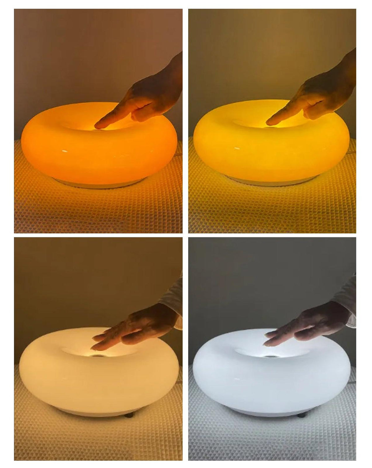 Lampe de chevet Vintage Donut en Verre - section Image