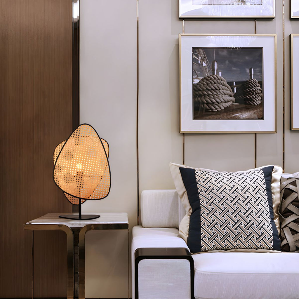 Lampe de chevet Design en Rotin et Métal - Opale