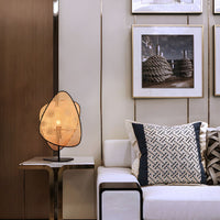 Lampe de chevet Design en Rotin et Métal - Opale