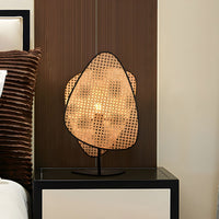 Lampe de chevet Design en Rotin et Métal - Opale