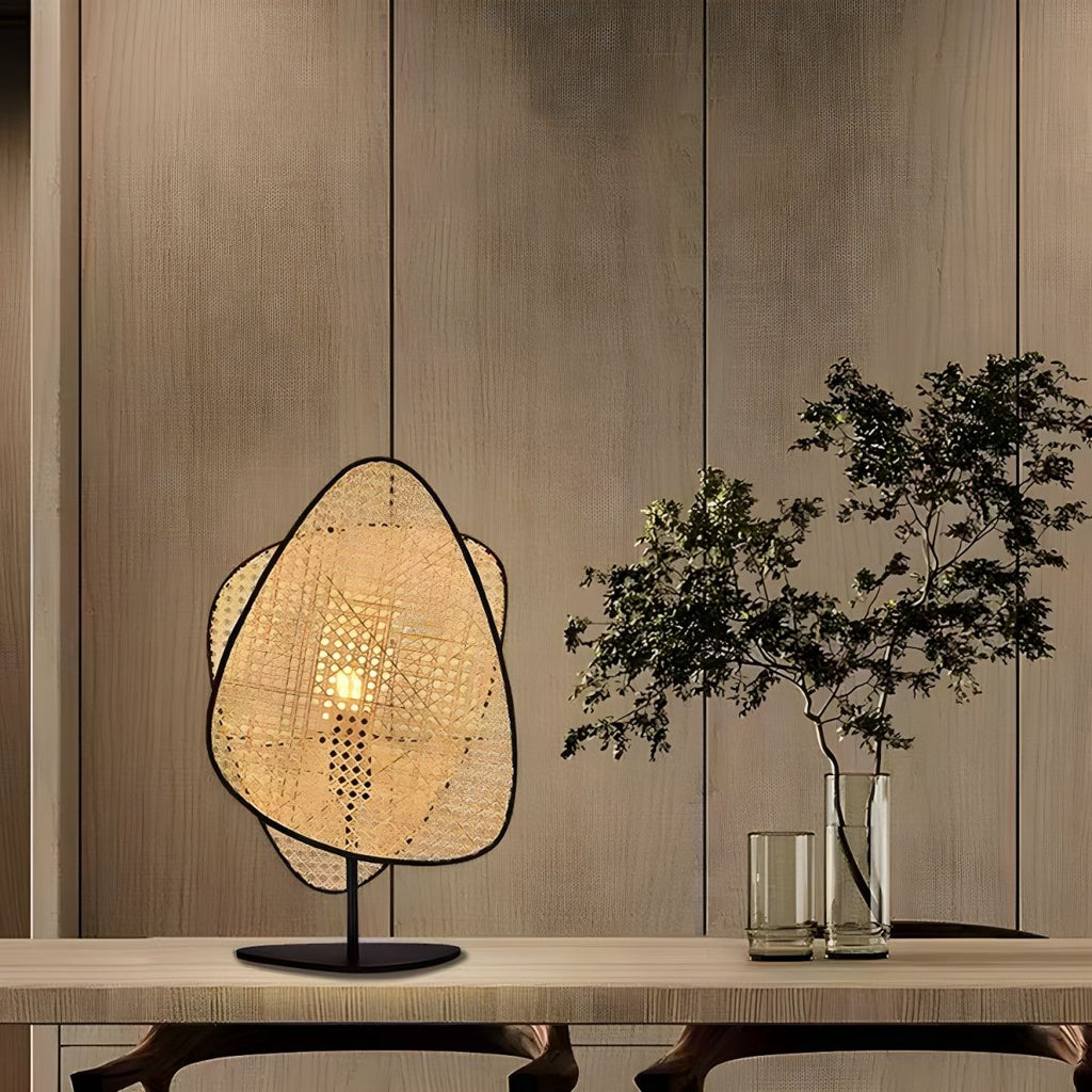 Lampe de chevet Design en Rotin et Métal - Opale