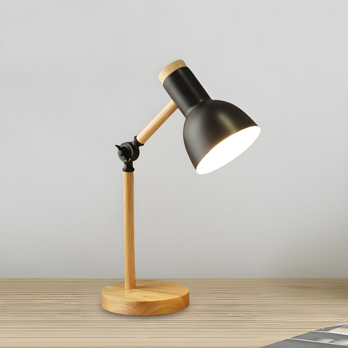 Lampe de Bureau en Bois articulié Design Scandinave - Opale Image
