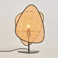 Lampe de chevet Design en Rotin et Métal - Opale