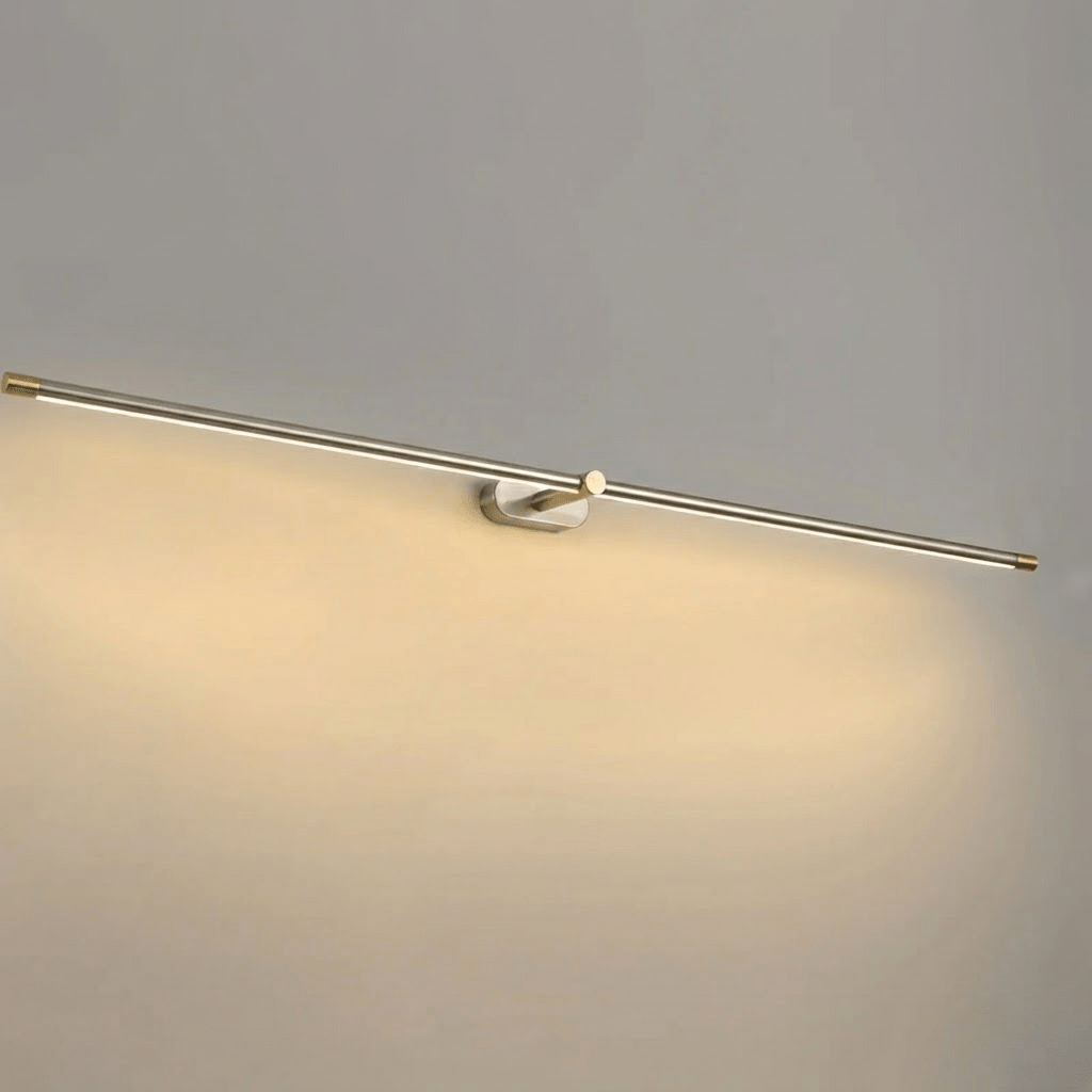 Applique murale sans fil finition nickel et or
