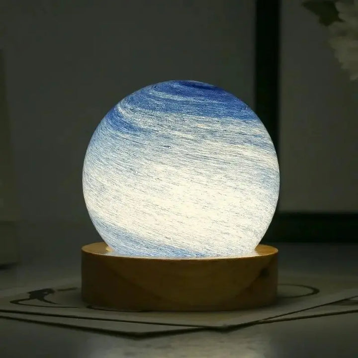 Lampe de chevet Planète 3D en Verre - Opale Image