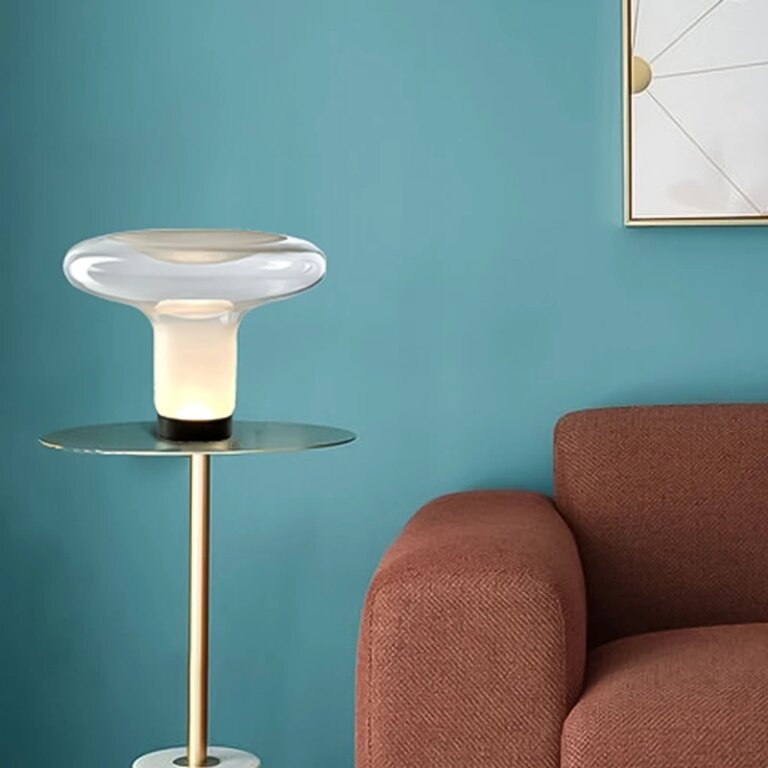 Lampe de chevet Champignon en Verre Italien - section Image