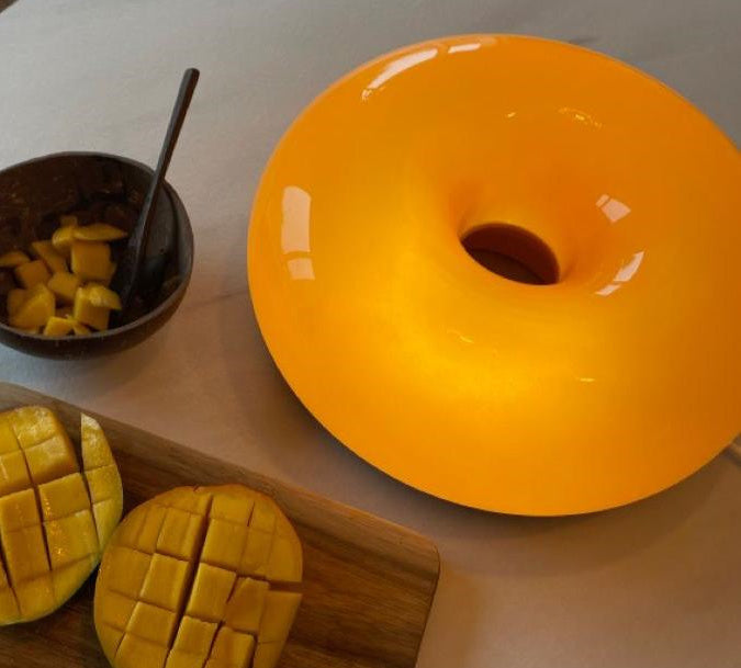 Lampe de chevet Vintage Donut en Verre - section Image