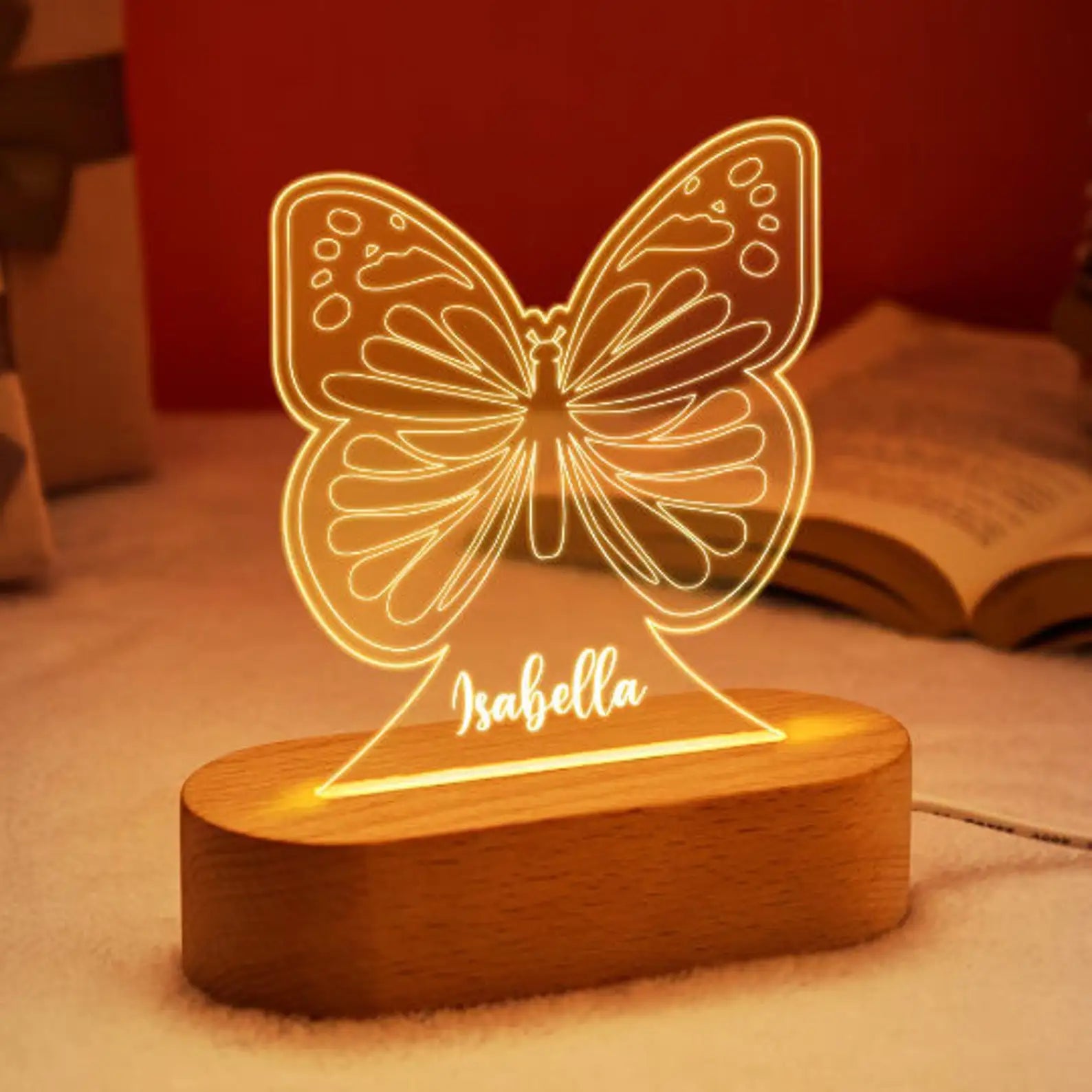 Lampe de chevet Bébé Prénom Personnalisé - Opale