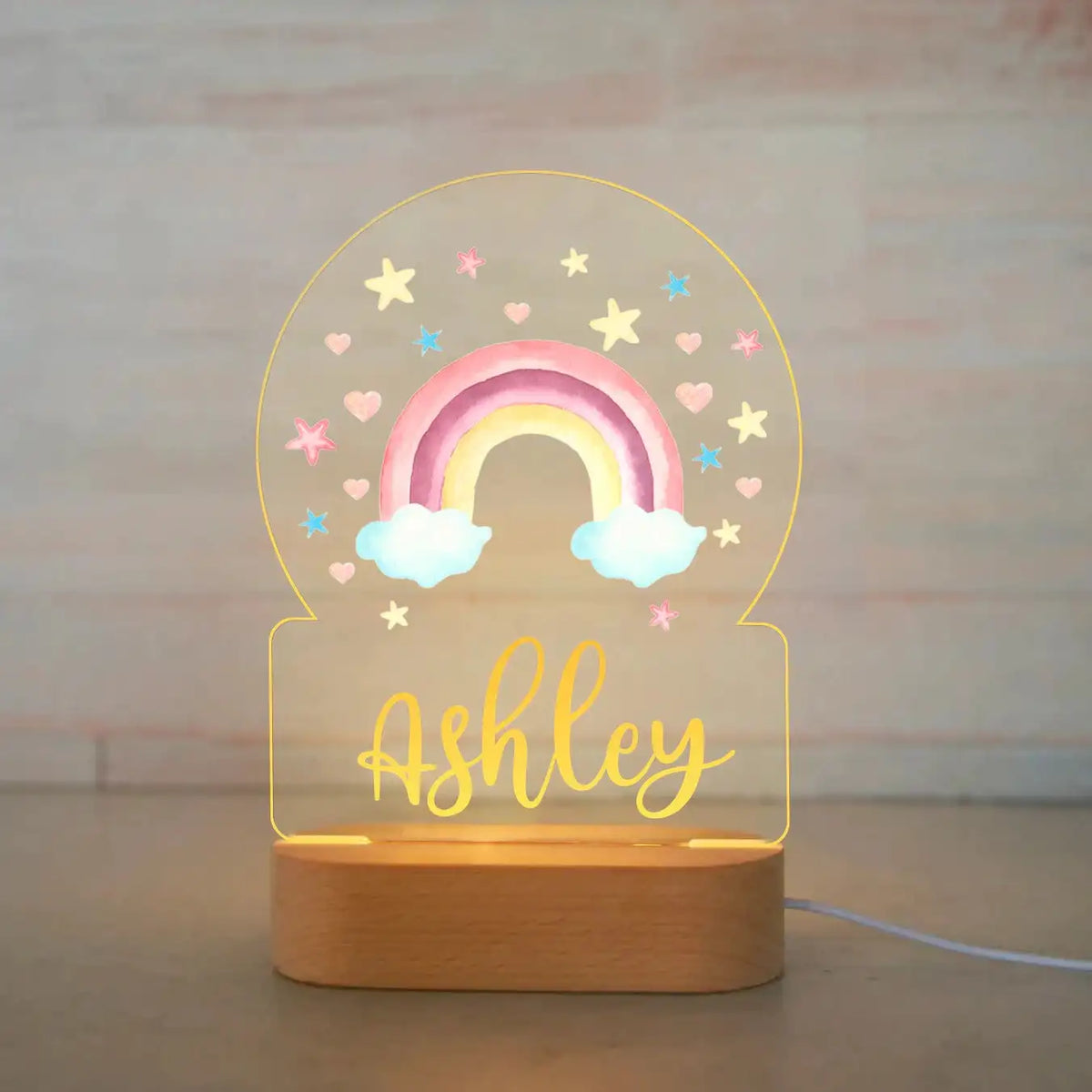 Lampe de chevet Enfant Jungle Nom Personnalisé - Opale