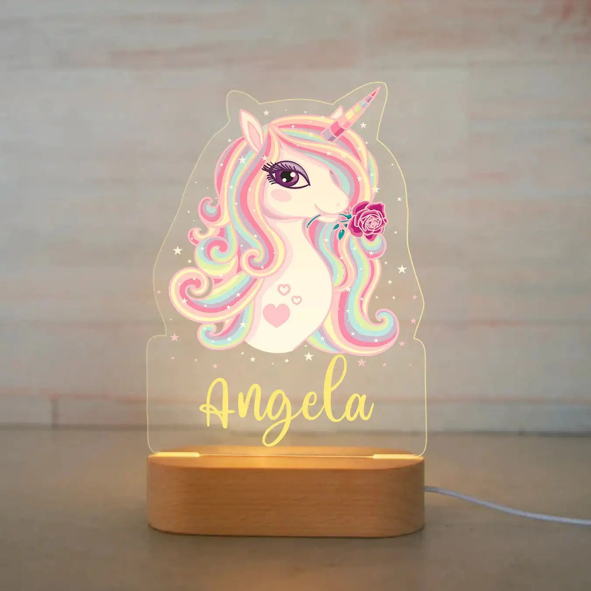 Lampe de chevet Enfant Jungle Nom Personnalisé - Opale