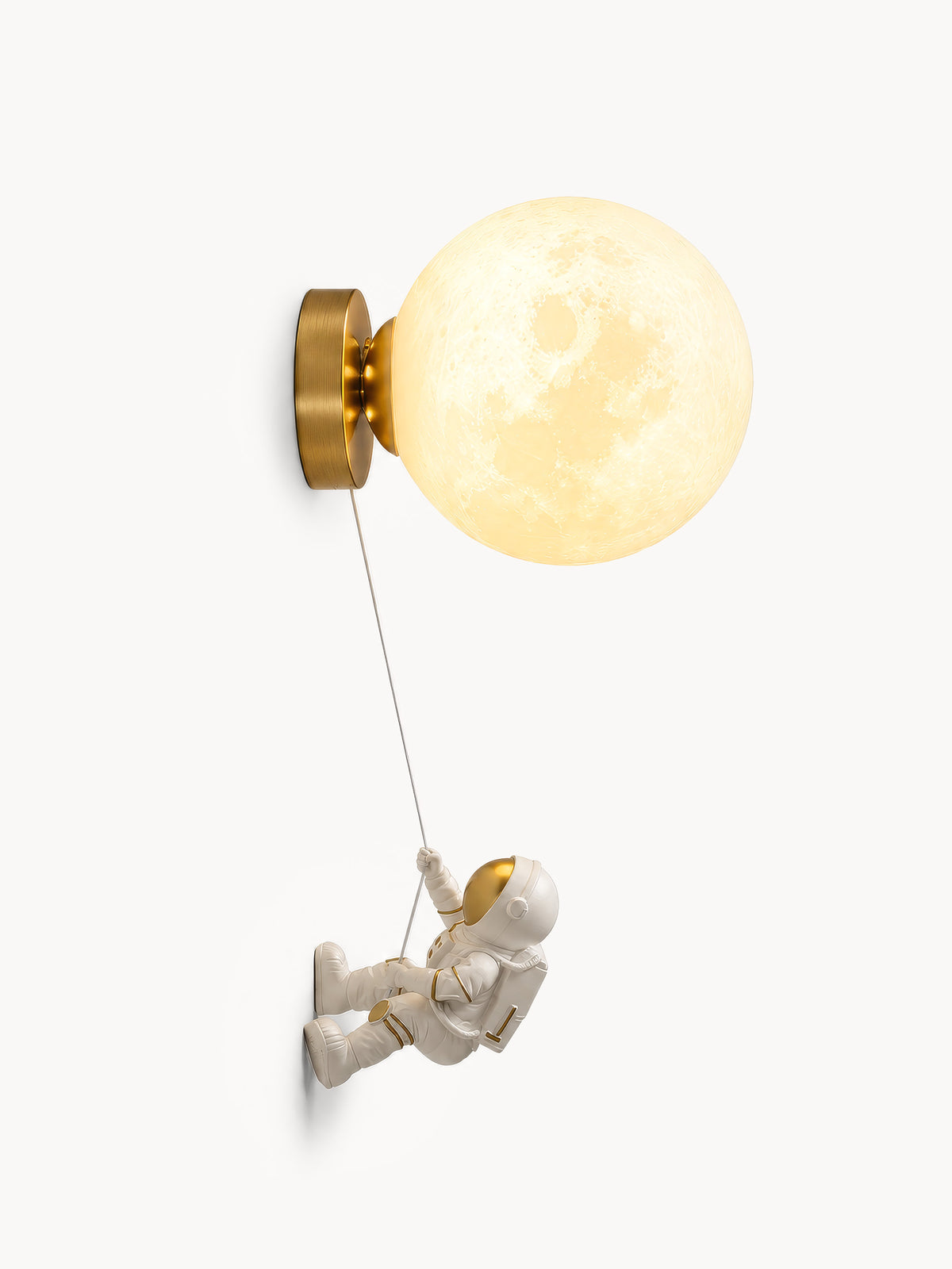Applique Murale Enfant LED Lune avec Astronaute