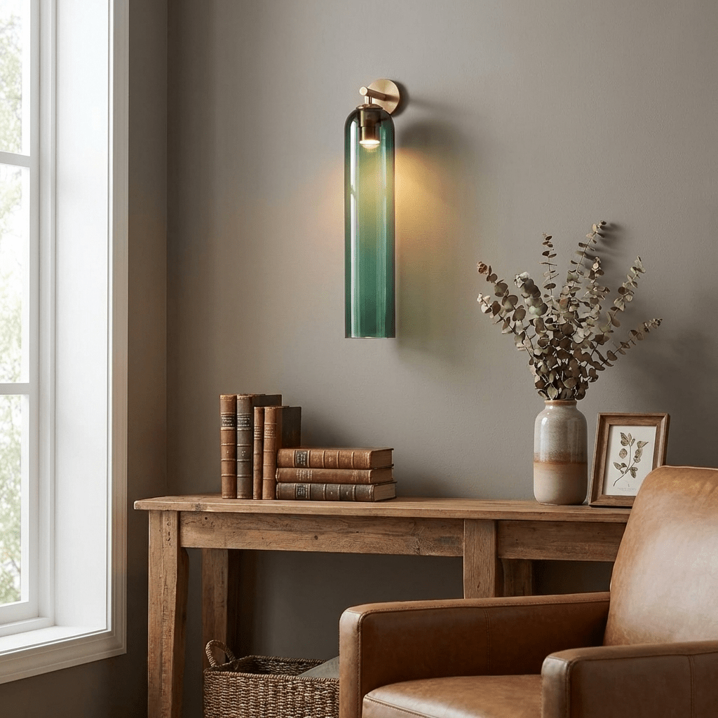 Applique murale en verre d'art, lumière d'ambiance douce
