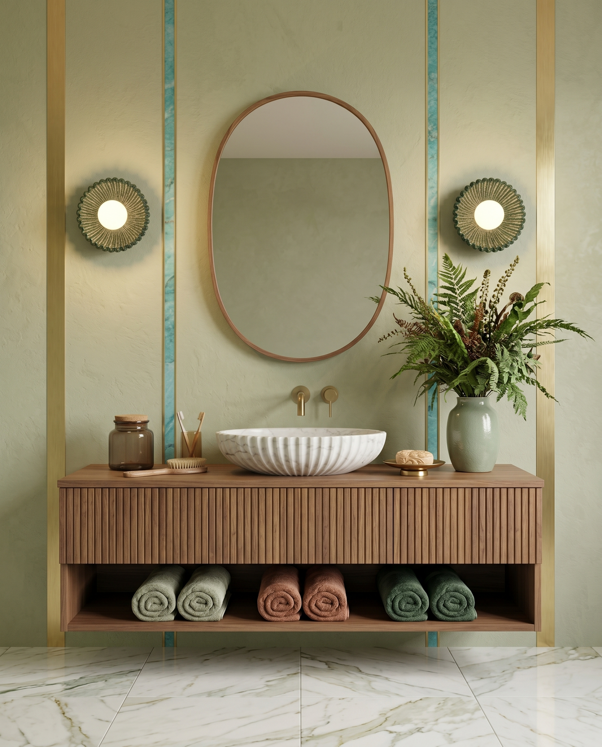 Applique murale design en céramique florale éclairant un mur avec une lumière chaude