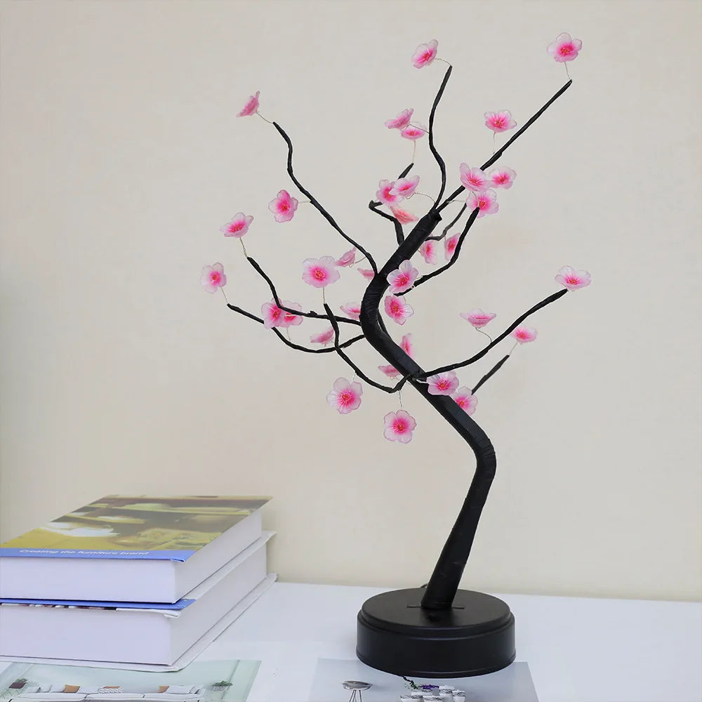 Lampe de chevet Fleur de Cerisier Japonais - Opale