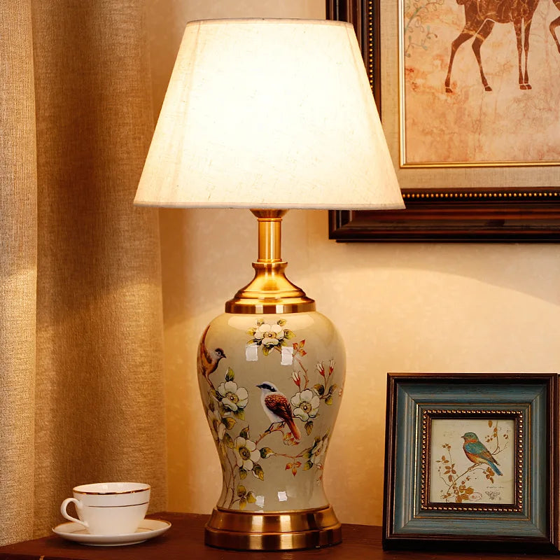 Lampe de Chevet Classique en Céramique style asiatique