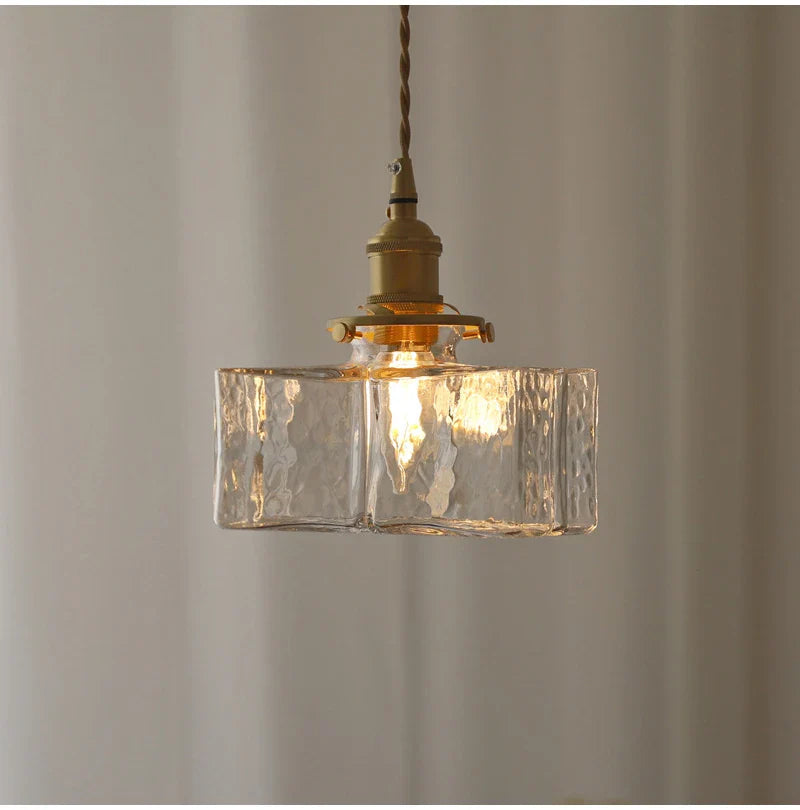 Lampe de chevet Moderne Rétro Suspendue en Verre - Opale
