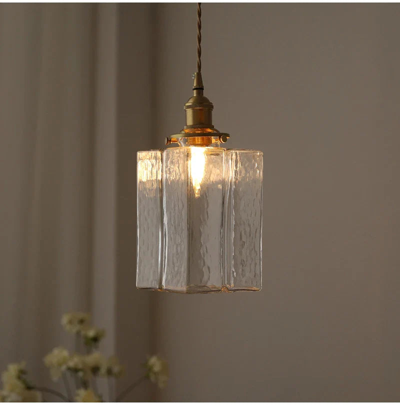 Lampe de chevet Moderne Rétro Suspendue en Verre - Opale