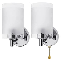 Lampe de chevet Murale Cylindre en Verre - Opale
