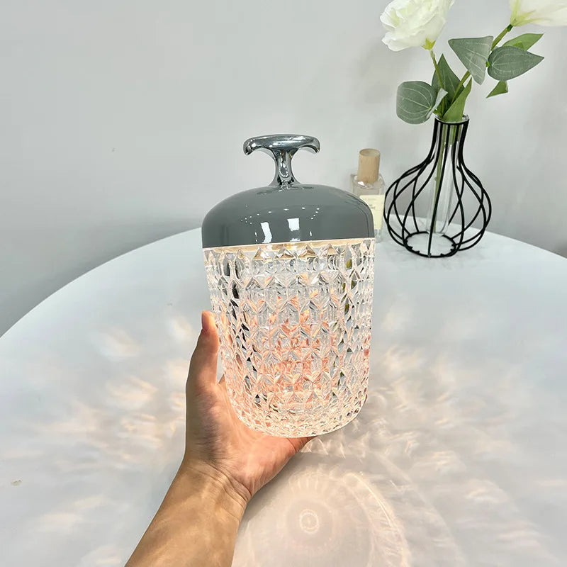 Lampe de chvet Scandinave en Verre Taillé - Opale Image