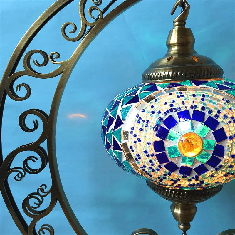 Lampe de chevet Lune style Art-Déco - Opale