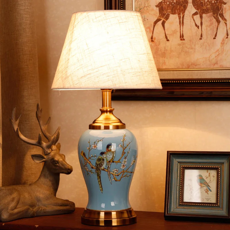 Lampe de Chevet Classique en Céramique style asiatique