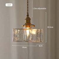 Lampe de chevet Moderne Rétro Suspendue en Verre - Opale