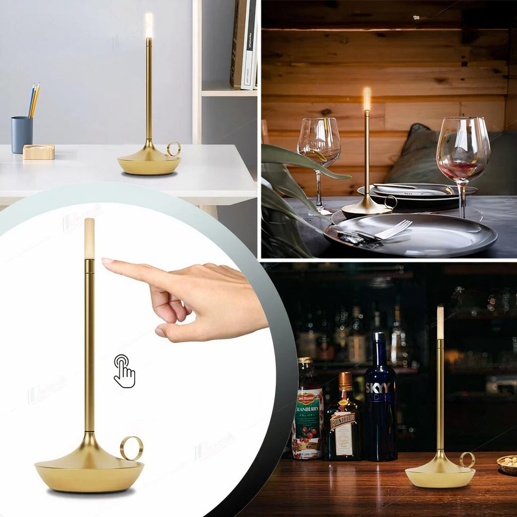 Lampe de chevet Industrielle en Forme de Bougeoir - Opale