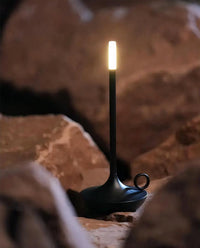 Lampe de chevet Industrielle en Forme de Bougeoir - Opale