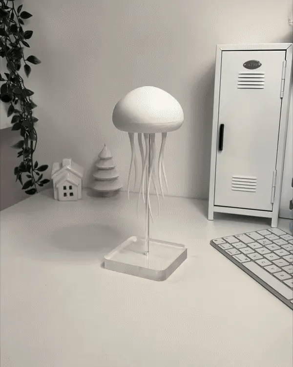 Lampe de Chevet Originale Méduse Dansante LED - Opale