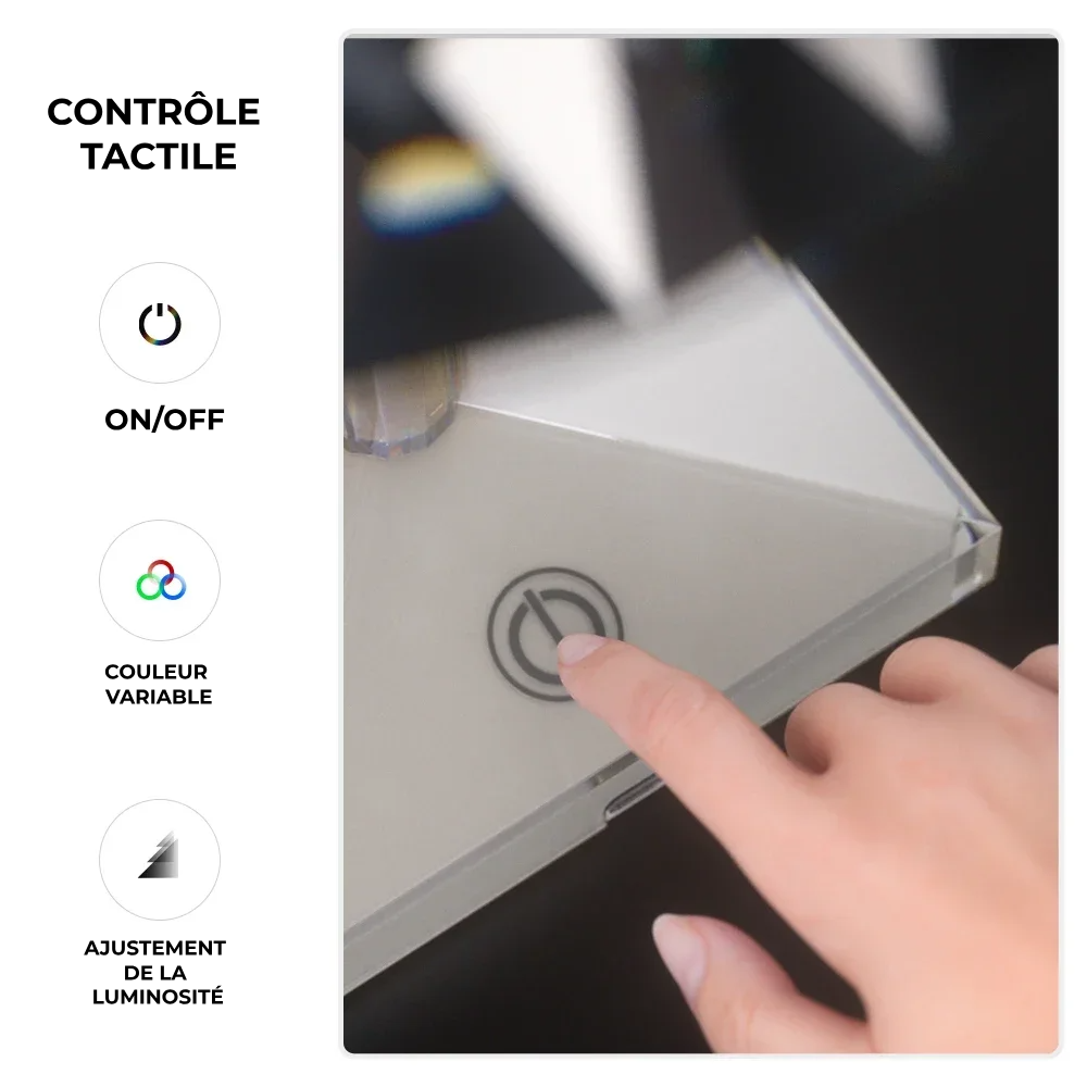 Lampe Cristal Tactile et LED - section Image