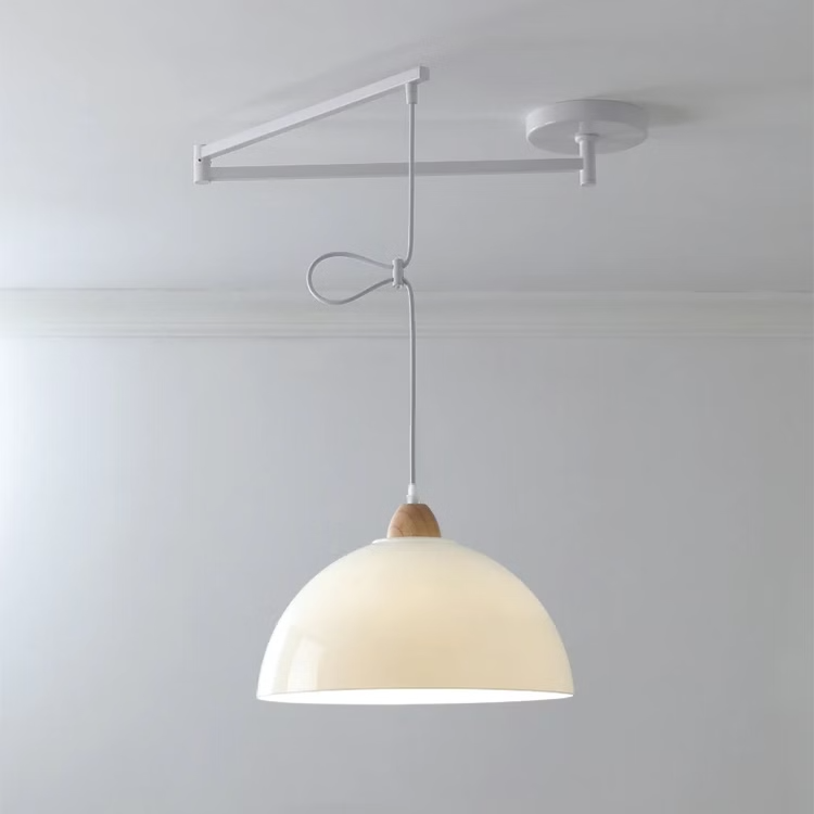 Lampe de Chevet Suspendue avec Bras Articulé Scandinave Image