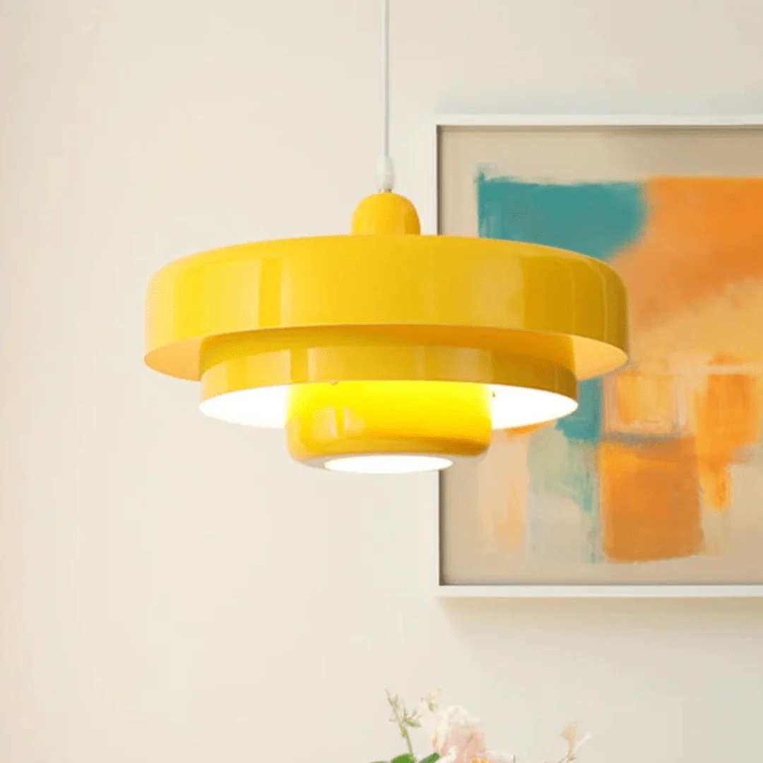 Lampe de Chevet Suspendue style Nordique Rétro Jaune Image