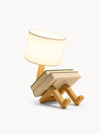 Lampe de chevet Bois en forme de Robot