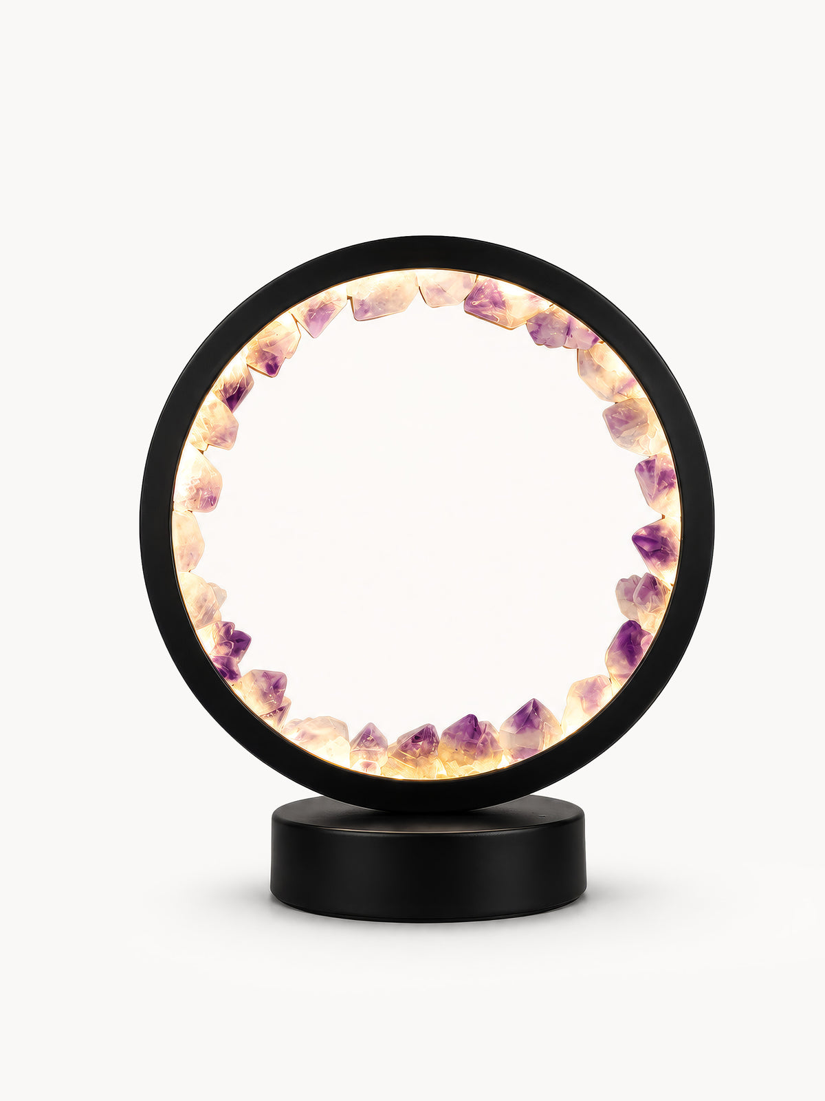 Lampe de chevet LED Ronde en Pierre Précieuse Naturelle