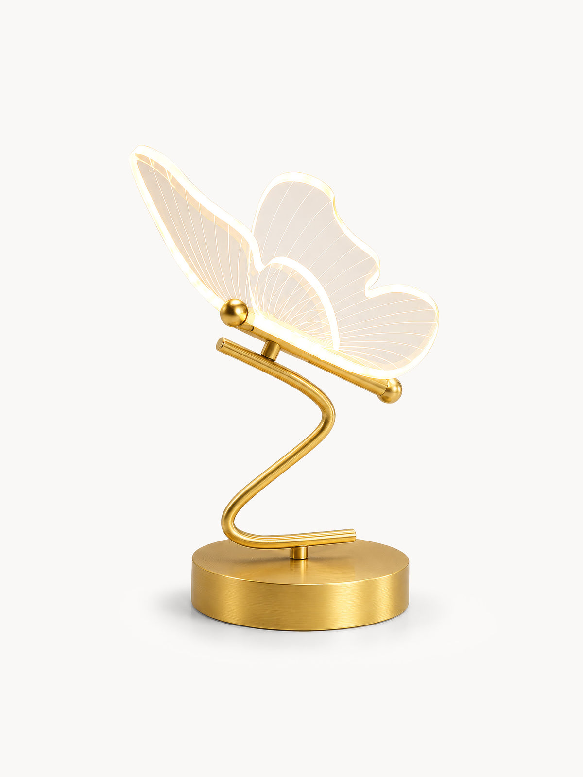 Lampe de chevet Papillon dorée LED