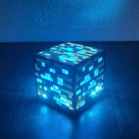 Lampe de chevet Minecraft en Minerai - Opale