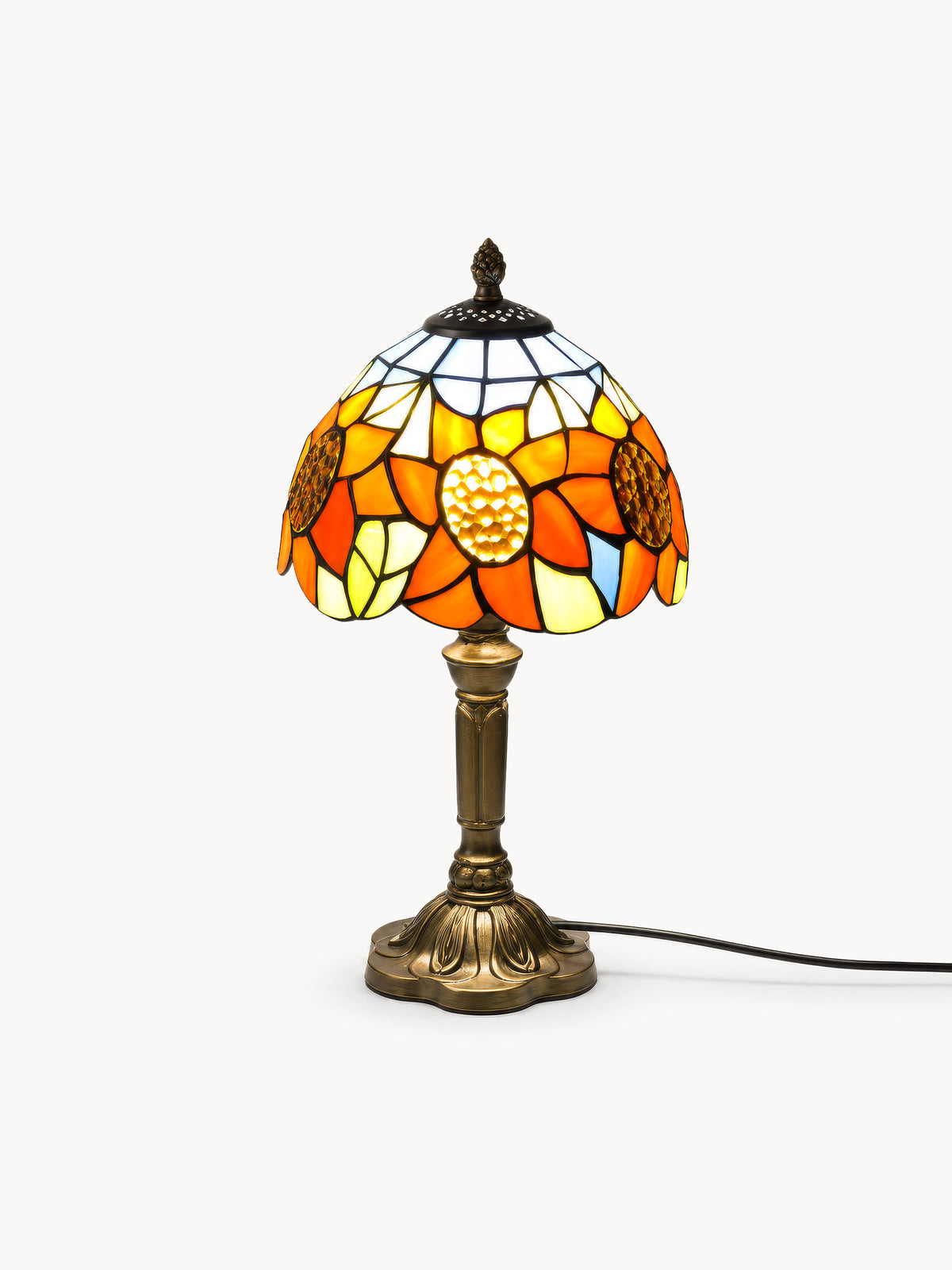 Lampe en Vitrail Tiffany en Métal