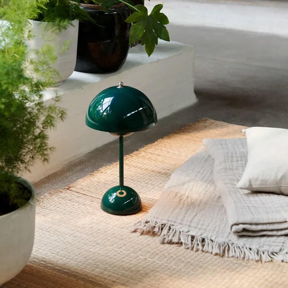 Lampe de chevet Vintage Champignon Tactile - Opale