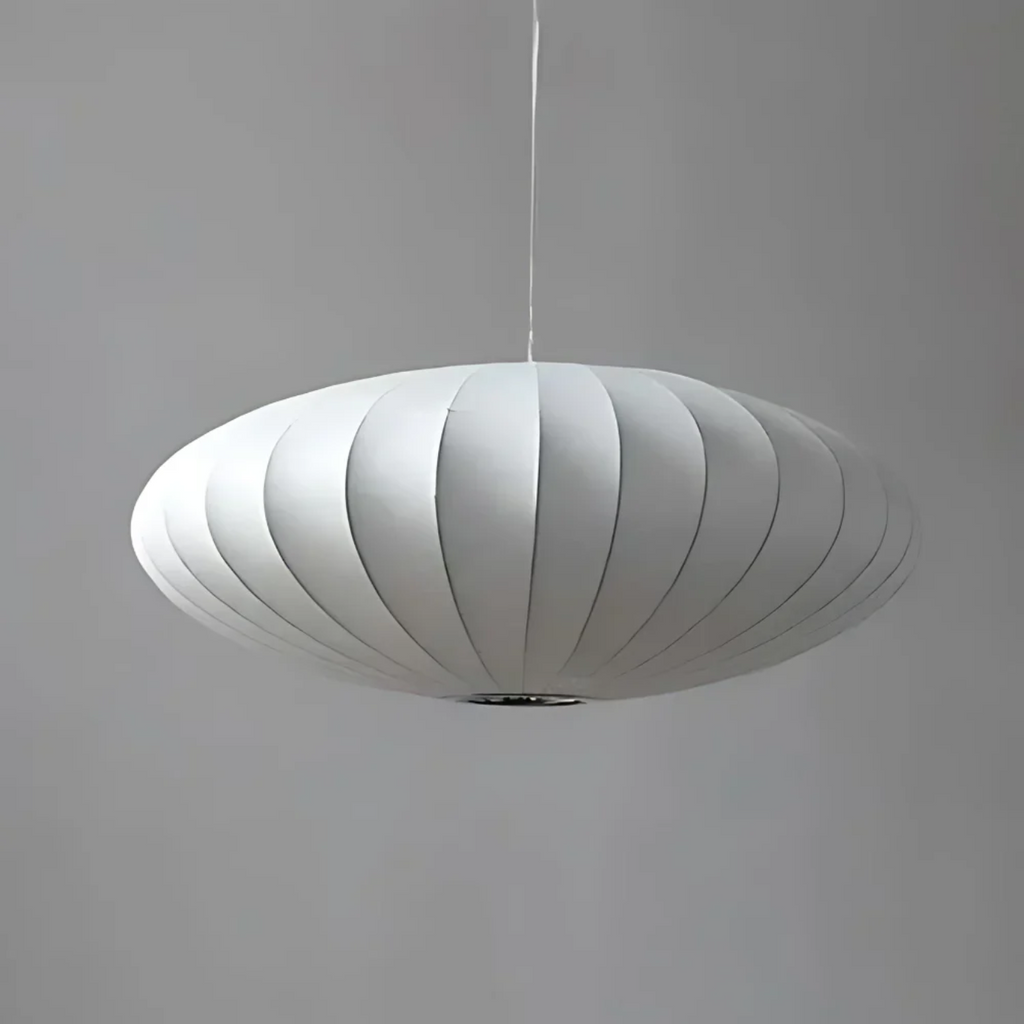 Lampe de Chevet Suspendue en Soie Plissée Asiatique