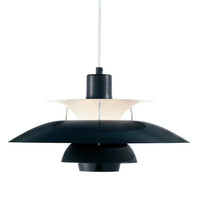 Suspension scandinave en métal coloré coloris noir pur, vue de face