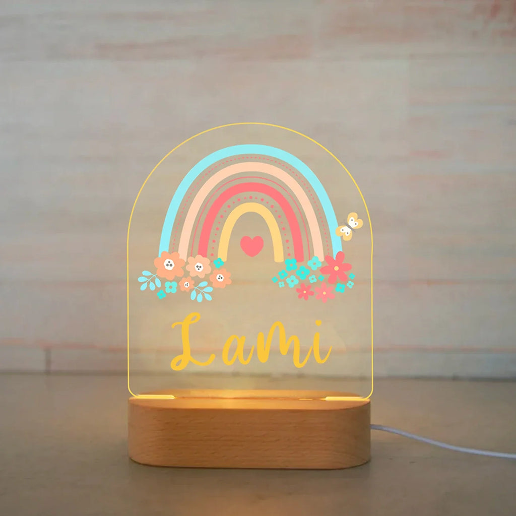 Lampe de chevet Enfant Jungle Nom Personnalisé - Opale