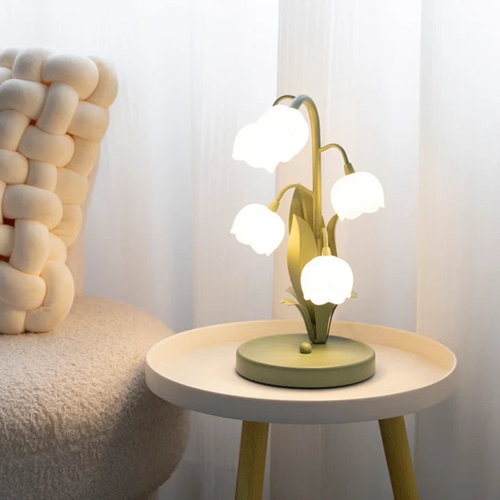 Lampe de chevet à Fleurs de Muguet Vintage - section Image