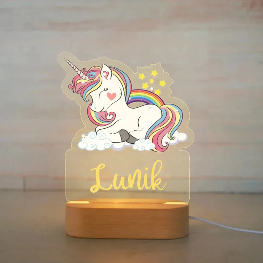 Lampe de chevet Enfant Jungle Nom Personnalisé - Opale