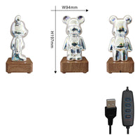 Lampe 3D Ourson Feu D'artifice Magique