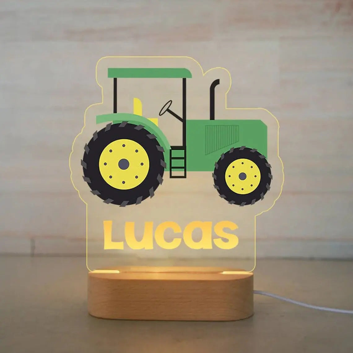 Lampe de chevet Enfant Jungle Nom Personnalisé - Opale