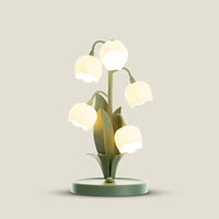 Lampe de chevet à Fleurs de Muguet Vintage - Opale