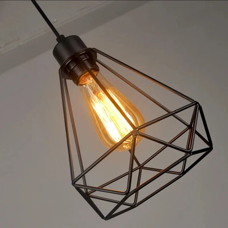 Lampe de chevet Industrielle Suspendue en Fer - Opale