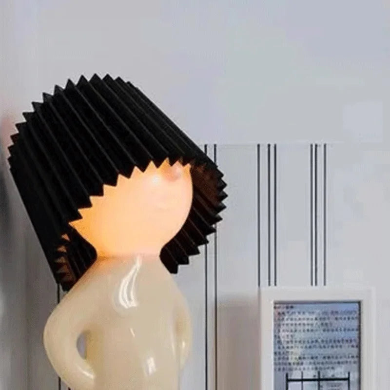 Lampe de chevet Originale en Forme de Bonhomme - Opale