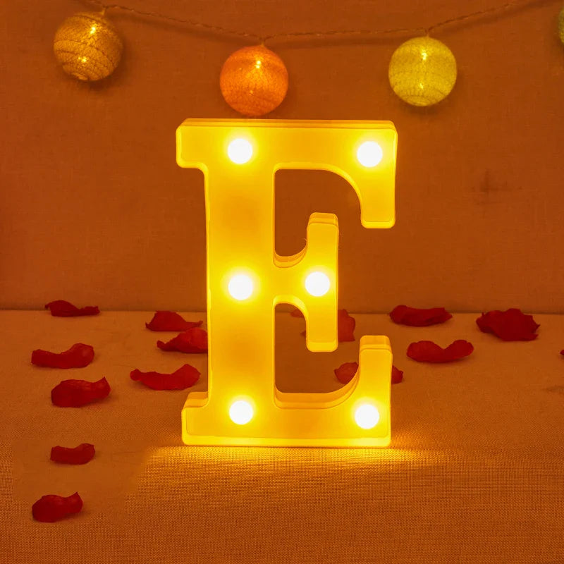 Lampe Alphabet Lettre et Numéro LED pour Évenement - Opale