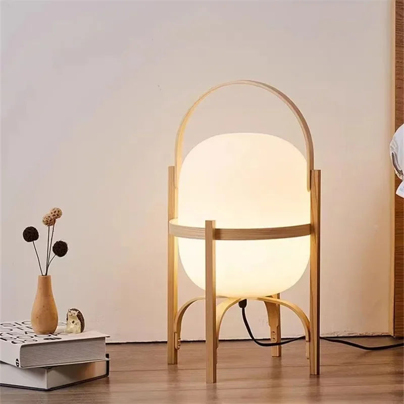 Lampe de chevet en Bois Moderne style Japonaise - Opale